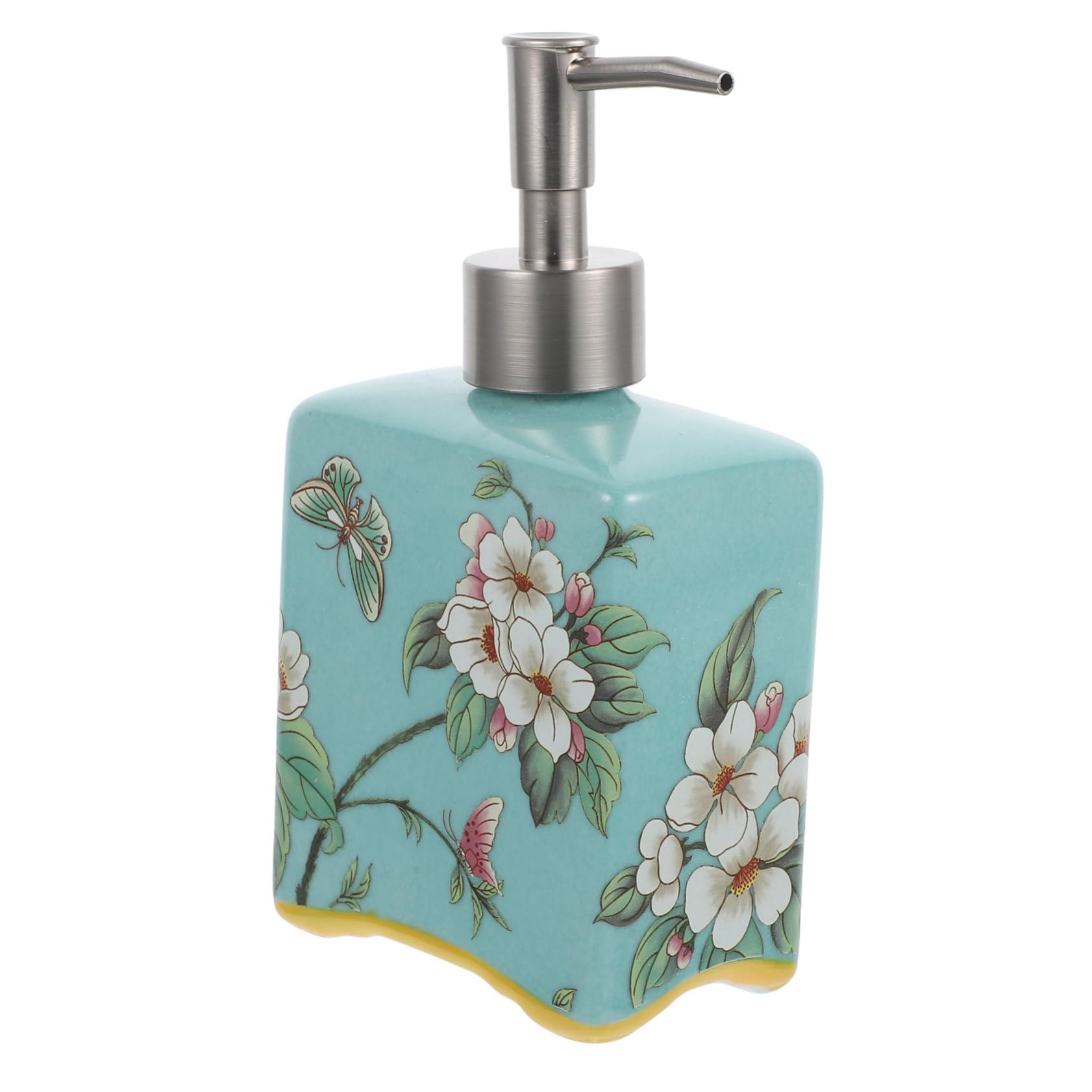 LABRIMP Dispenser di Detergente in Materiale da 410Ml Pompa Facile da Premere, Contenitore Ricaricabile per Shampoo e Detergente Liquido, per Uso Bagno Familiare