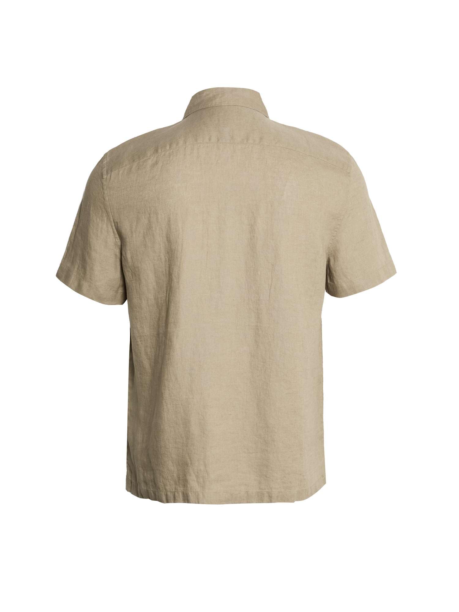 Marks & Spencer Camisa de Manga Corta de Lino Puro para Hombre, Ajuste Normal, Cuello Clásico, Transpirable