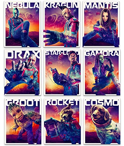 Guardians of the Galaxy Vol. 3 Character Posters, Set of 10 Wall