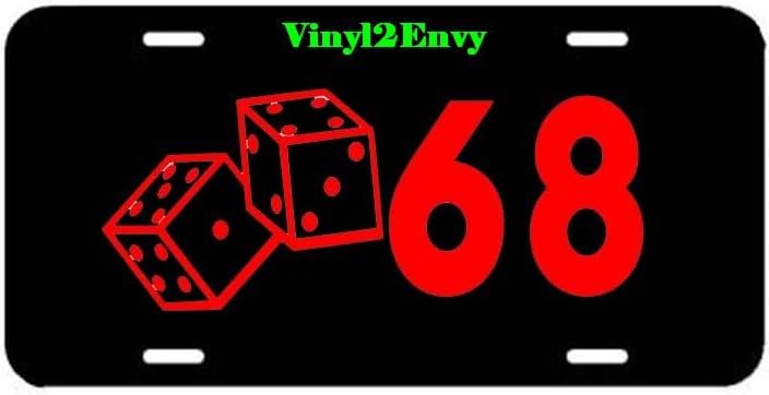 Personalized Classic Car Dice License Plate - Custom License Plate, License Plate Sign, Choose Color