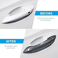 Vista 4 de Cubierta para Manija de Puerta Exterior Compatible para Hyundai Tucson 2022 2023 2024 Accesorios Protector de Manija de Puerta con 2 Agujeros