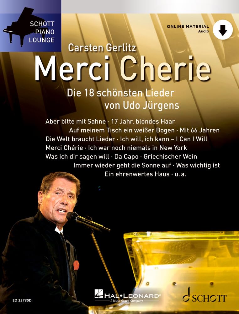 Udo Jürgens piano Merci Chérie recueil de musique pour vos soirées