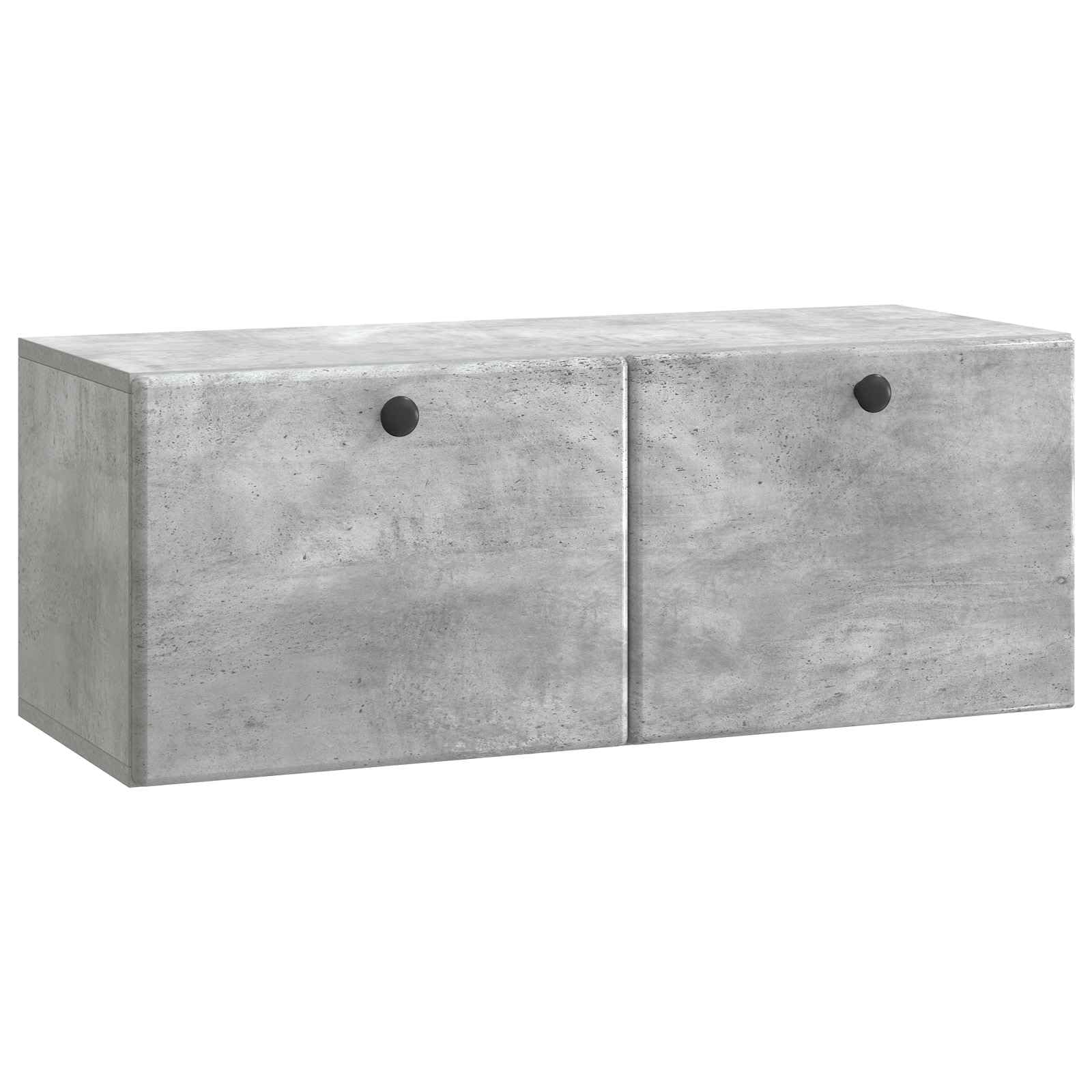 Mobile basso da parete per TV, 78,5 x 31 x 30 cm, grigio cemento