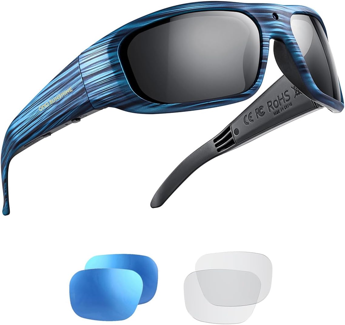 OhO 64GB Camera Glasses,24M Resolution H.265 1080P Smart Glasses with UV400 Sunglasses Lens for Outdoor Sport,Unisex（Black Lens）
