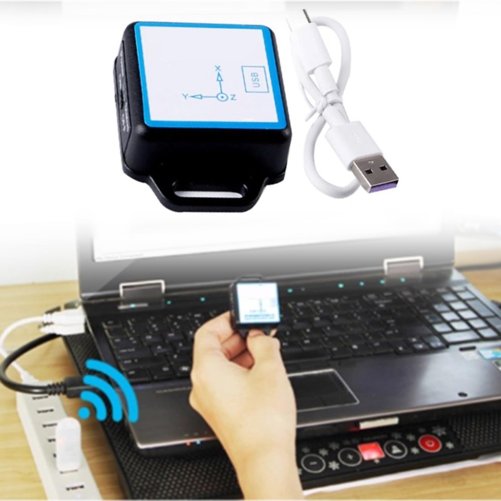 Sensor de giroscopio de acelerómetro de 9 ejes BWT901CL con 2.0 USB, ±16g ±2000°/s, precisión de 0.05° para monitoreo de actitud de vibración industrial (BWT901CL)