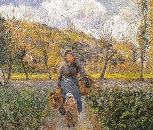 Tableau au potager de Camille Pissarro pour embellir un mur vide 60x90cm
