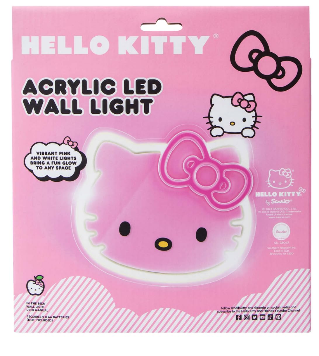 Amazon.com: Hobby Lobby Hello Kitty Light-Up Wall Decor, USB