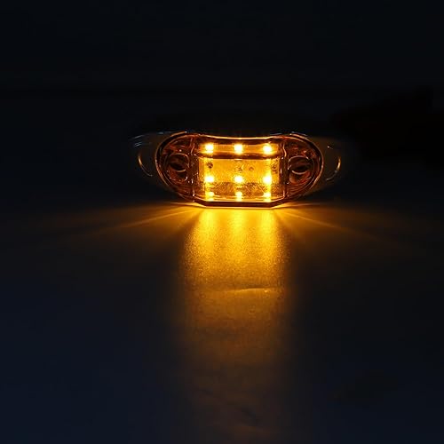 Miniatura 10 de Luz LED de marcador lateral para camión, 6 luces LED para camiones resistentes, remolques, caravanas, cabinas, barcos, autobús, camiones, biseles