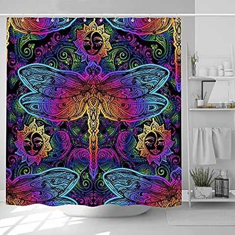 Böhmischer indischer Duschvorhang, abstrakt Cover