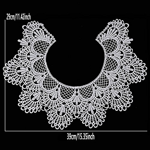 1Pc Embroidery Round Ripple Neck African Lace Fabric Collar,Diy Handmade Lace Fabrics For Sewing Supplies Crafts #TOP4