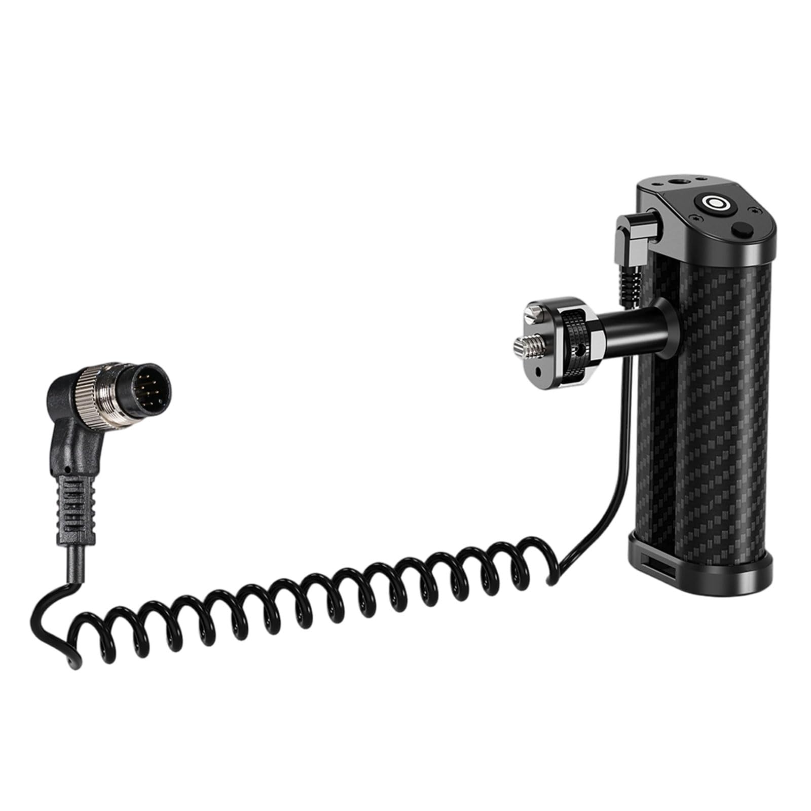 Manico laterale ergonomico DSLR, struttura in alluminio con sgancio rapido e cavo di scatto da 2,5 mm per impugnature stabili in lega di alluminio