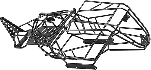 Miniatura 9 de Capra axial actualiza chasis Rc 1 10 44×15×14 Marco de chasis de jaula de rollo de metal negro compatible para Axial Wraith 90018 1 10 Escala RC Car