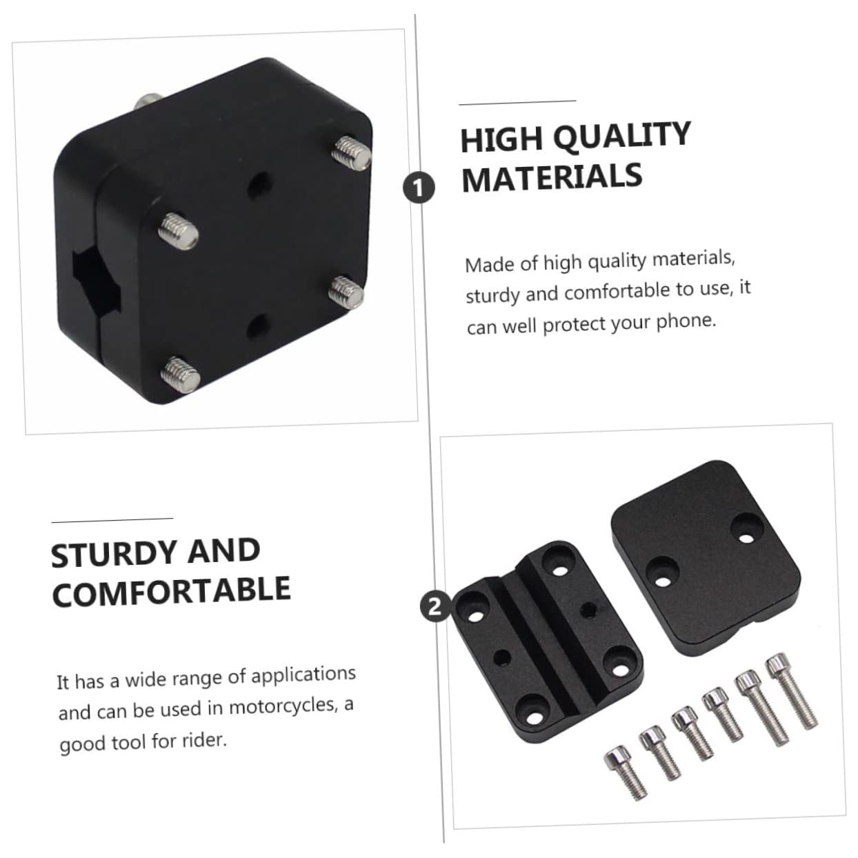 PLAFOPE Support GPS pour Moto en Alliage D’Aluminium Noir pour Téléphone