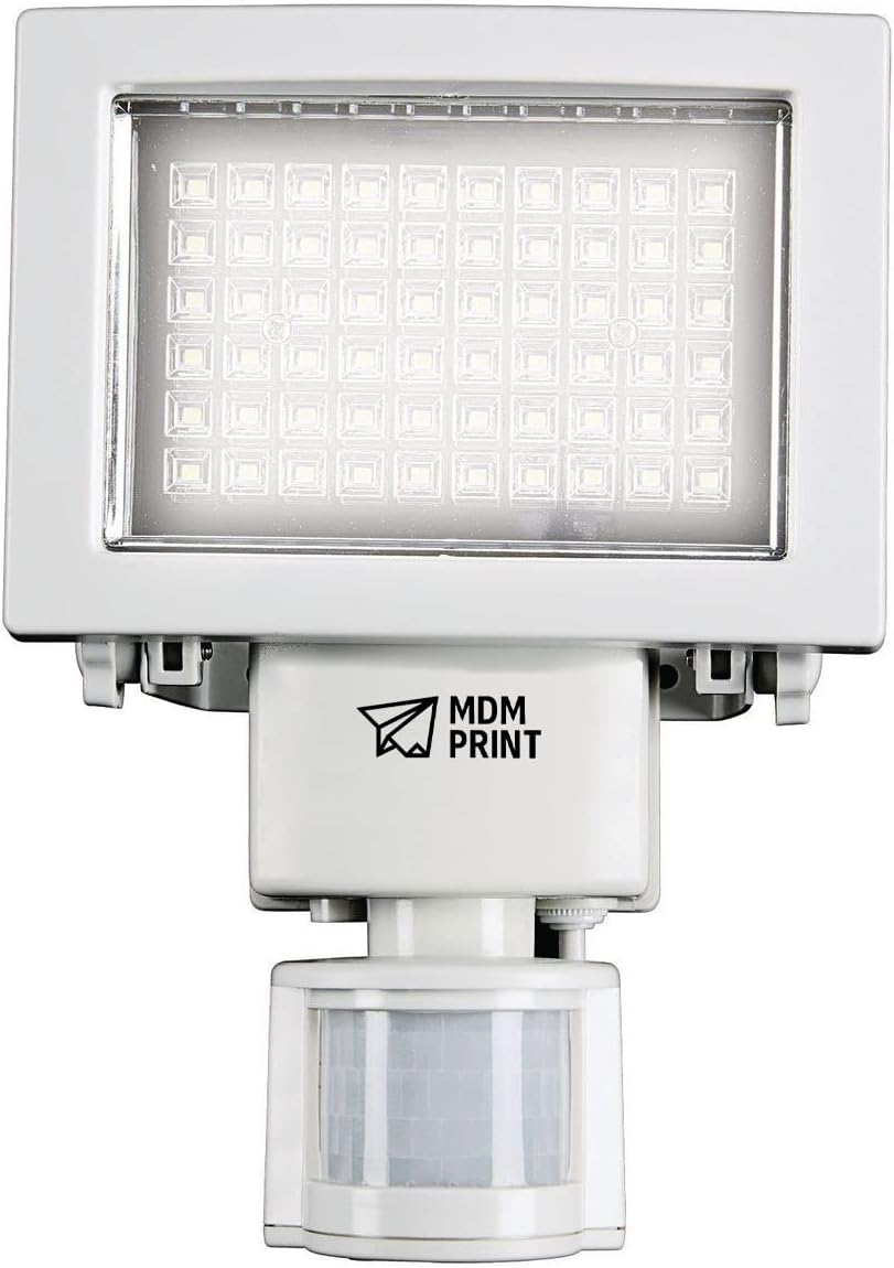 MDMprint 500 Lumen LED Solar Security Light - White