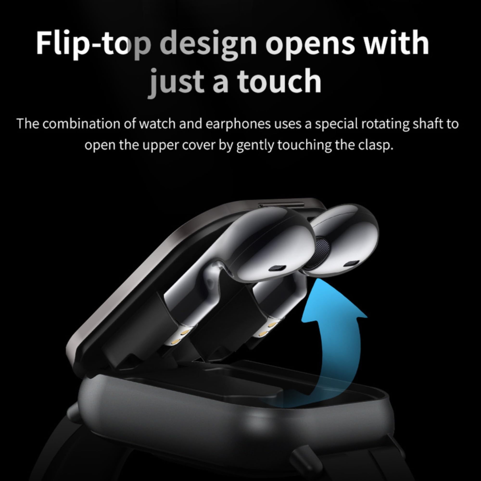Reloj Inteligente 2 en 1 con Auriculares Inalámbricos, Pantalla de 2.01 Pulgadas, Compatible con iOS y Android, Diseño Innovador, Color Plateado