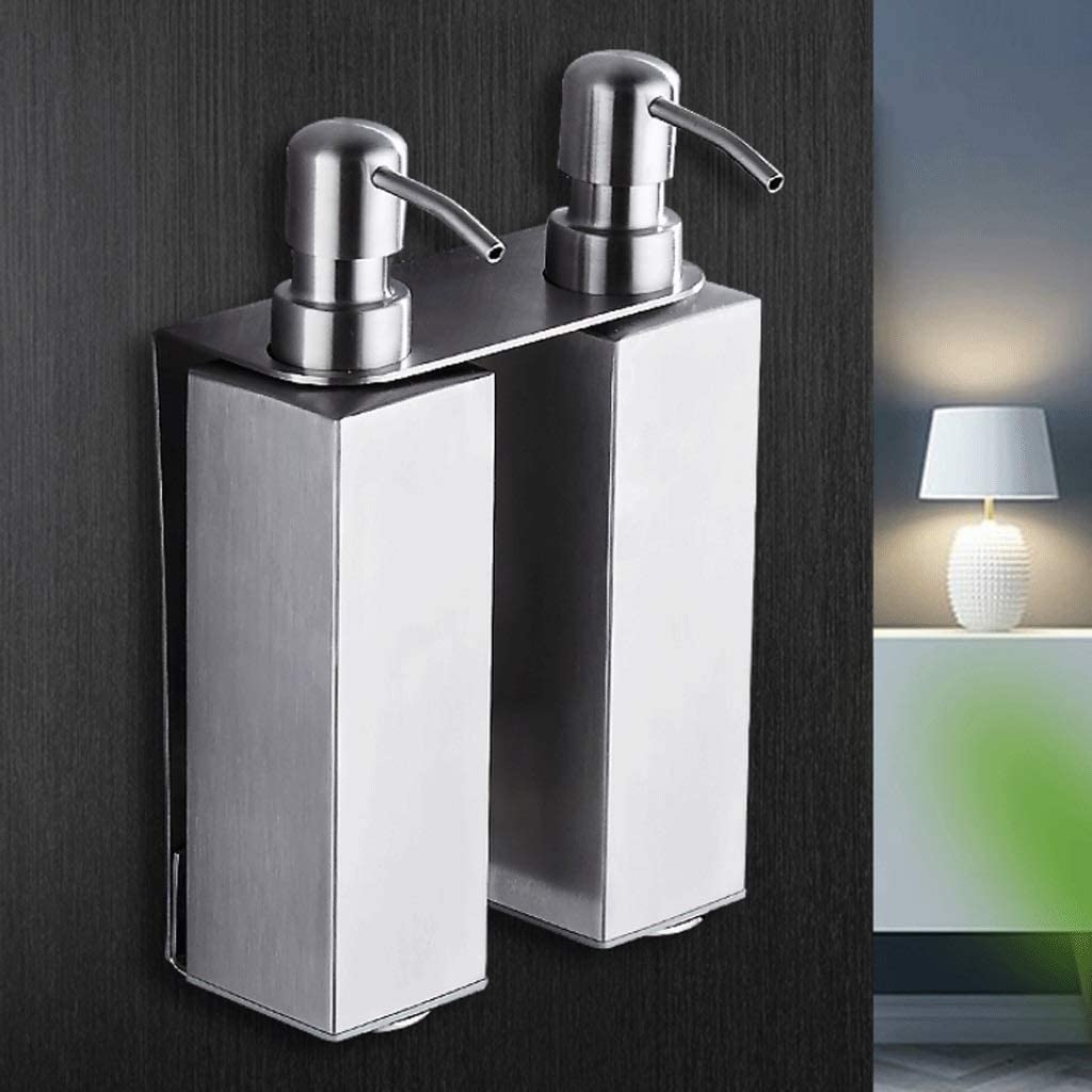JAZZZ Seifenspender zur Wandmontage, nachfüllbarer Seifenpumpenspender, 8,4 Unzen Edelstahl, Lotionspender für Toilette, Küche, Hotel