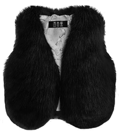 girls black fur jacket
