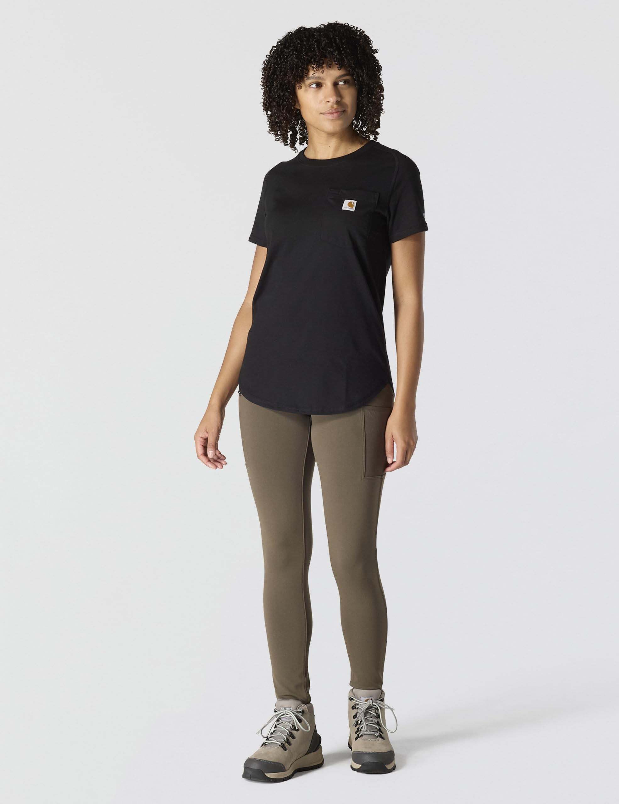 Carhartt Force Relaxed Fit Midweight Pocket T-Shirt T-Shirt Force Relaxed Fit avec Poche, Poids Moyen Femme (Lot de 1)