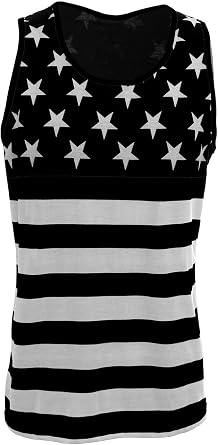 Mens Patriotic American Flag Stars All Over Tank Top Shirt