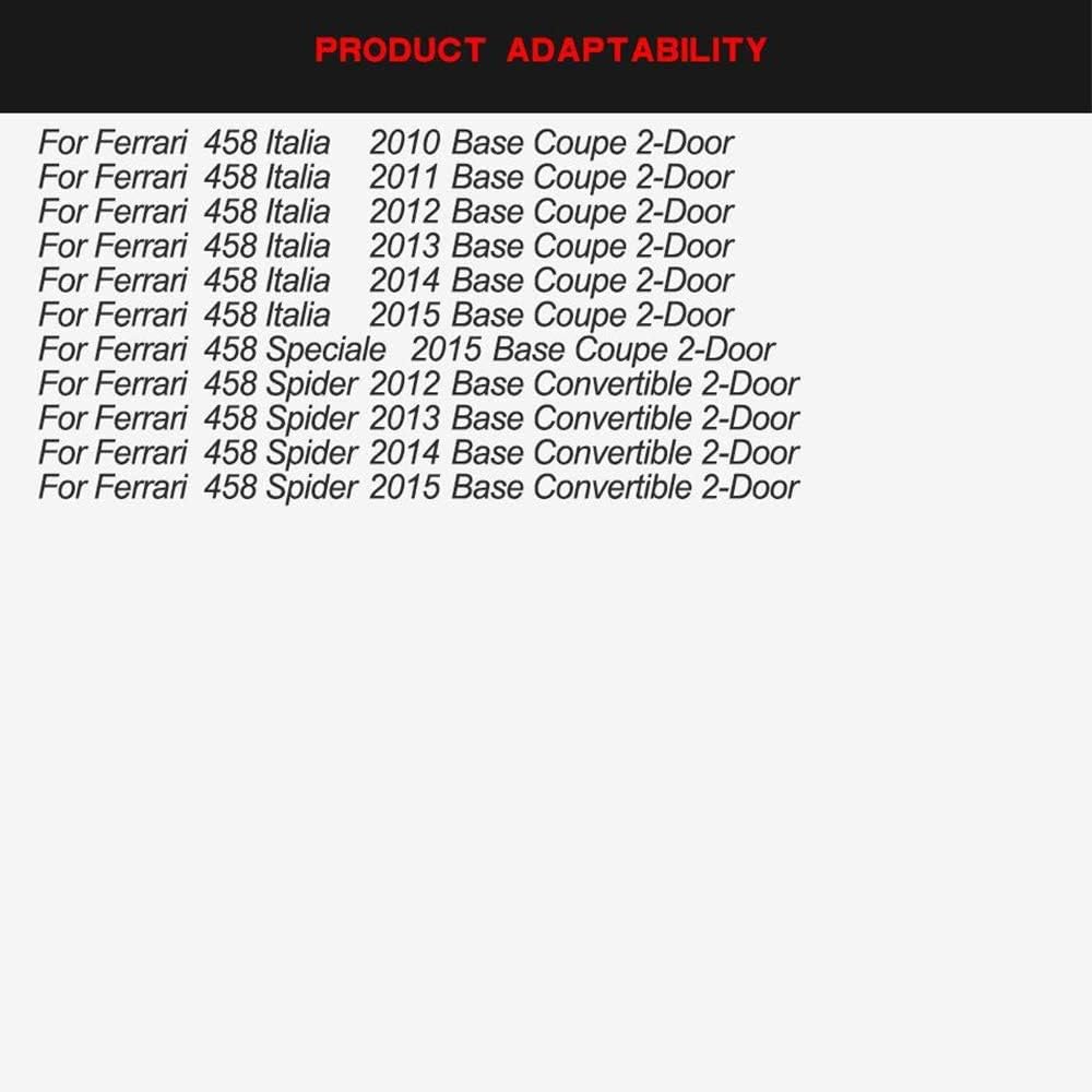 Carbon Fiber Mirror Cover fits for Ferrari 458 Italia Base Coupe Spider Convertible 2011-2016 Side Mirror Cap Covers Add-on Style