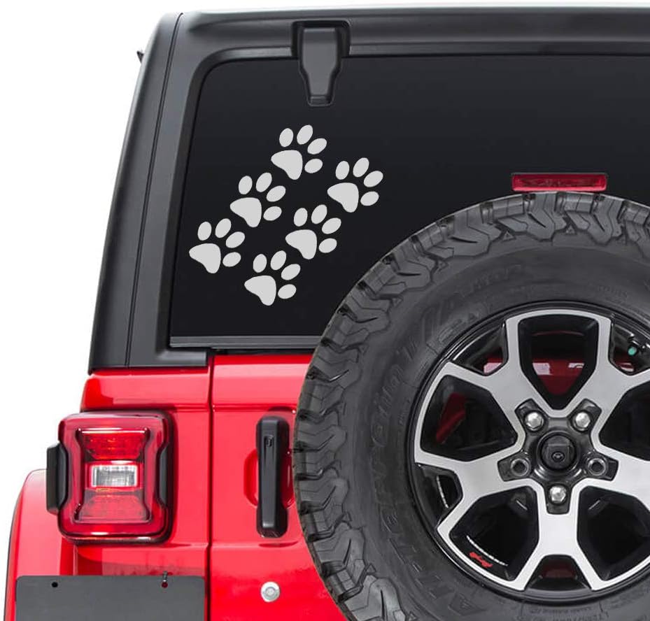 Animal Dog Cat Paw Print - Car Auto Window Vinyl Decal Sticker fits Offroading 4x4 YJ TJ JK Car Truck SUV by ReplaceMyParts