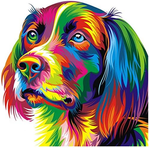 Newsight DIY Oil Painting Paintworks Paint by Number for Kids and Adults (Color Dog)