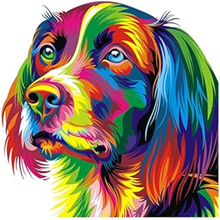 Newsight DIY Oil Painting Paintworks Paint by Number for Kids and Adults (Color Dog)