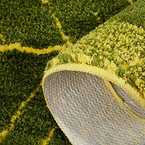 KRUIHAN Bathroom Carpet Mat Soft Plush - Leaves Shape Floor Anti-Slip Water Absorption Area Rug for Bedroom Kitchen Door Bathtub 45 * 75cm
