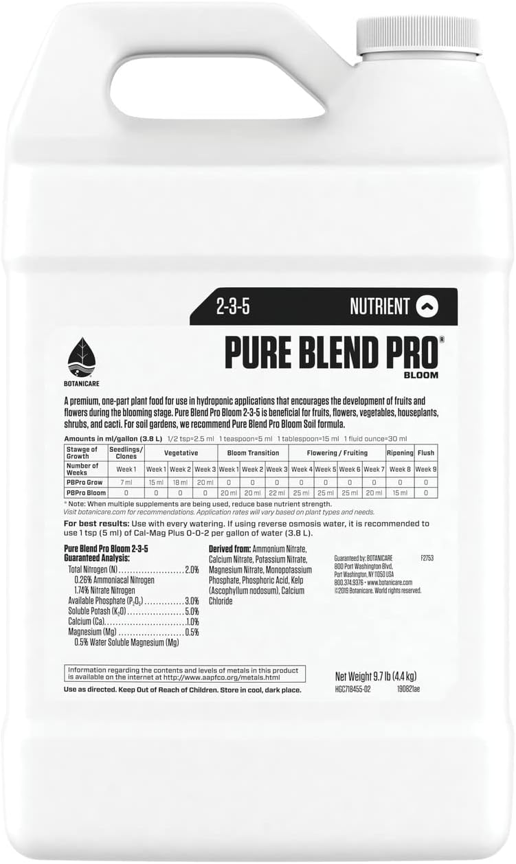 Botanicare BCPBPBGAL Pure Blend Pro Bloom, 1 gallon