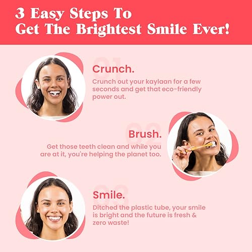 Miniatura 7 de Tabletas de pasta de dientes con flúor, sabor a fresa, 90 unidades, pasta de dientes de viaje ecológica, tabletas de pasta de dientes masticables