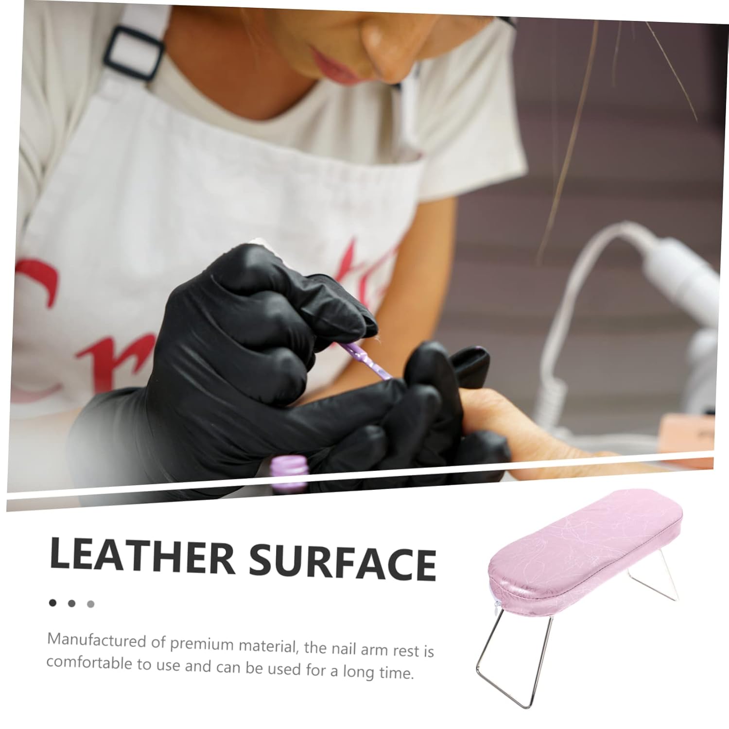 Nail Art Hand Pillow for Comfortable Manicure Support and Easy to Clean Arm Rest Cushion for Nail Salon and Home Use Striped Design