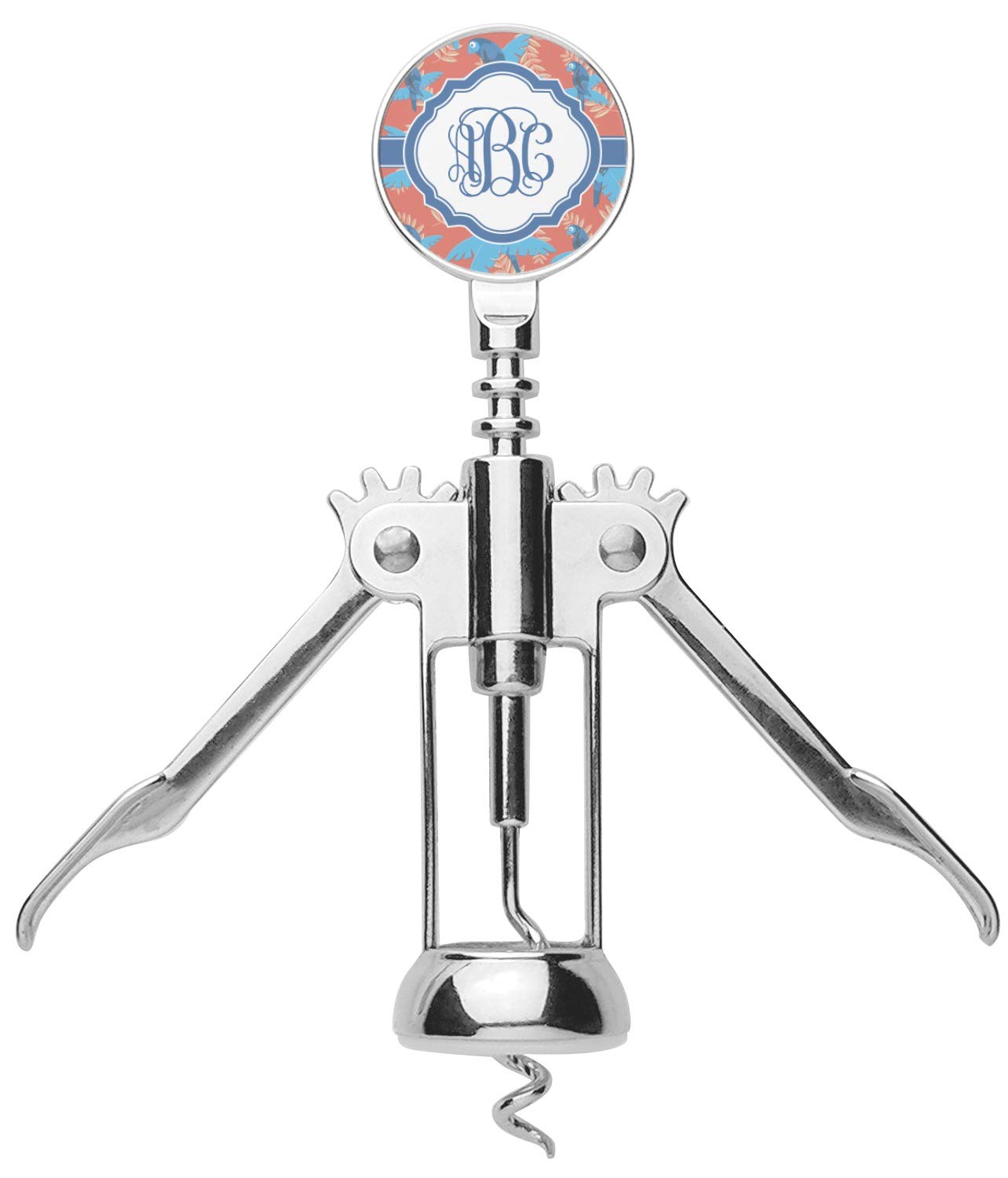Personalized Blue Parrot Corkscrew