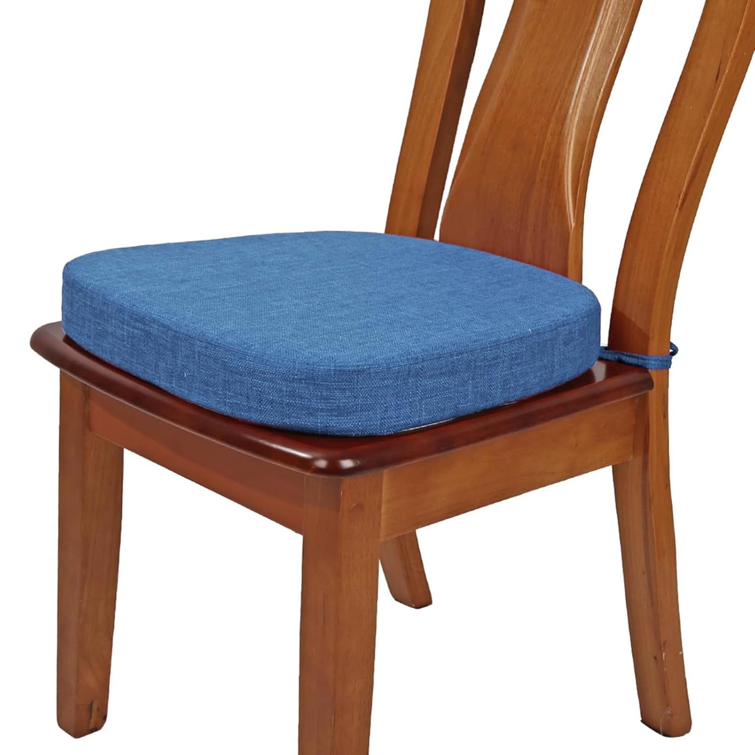 Holomaalahi Blue Dining Chair Pads With Ties 50X50x3cm Chair Pads For Dining Chairs With Ties & Removable Cover