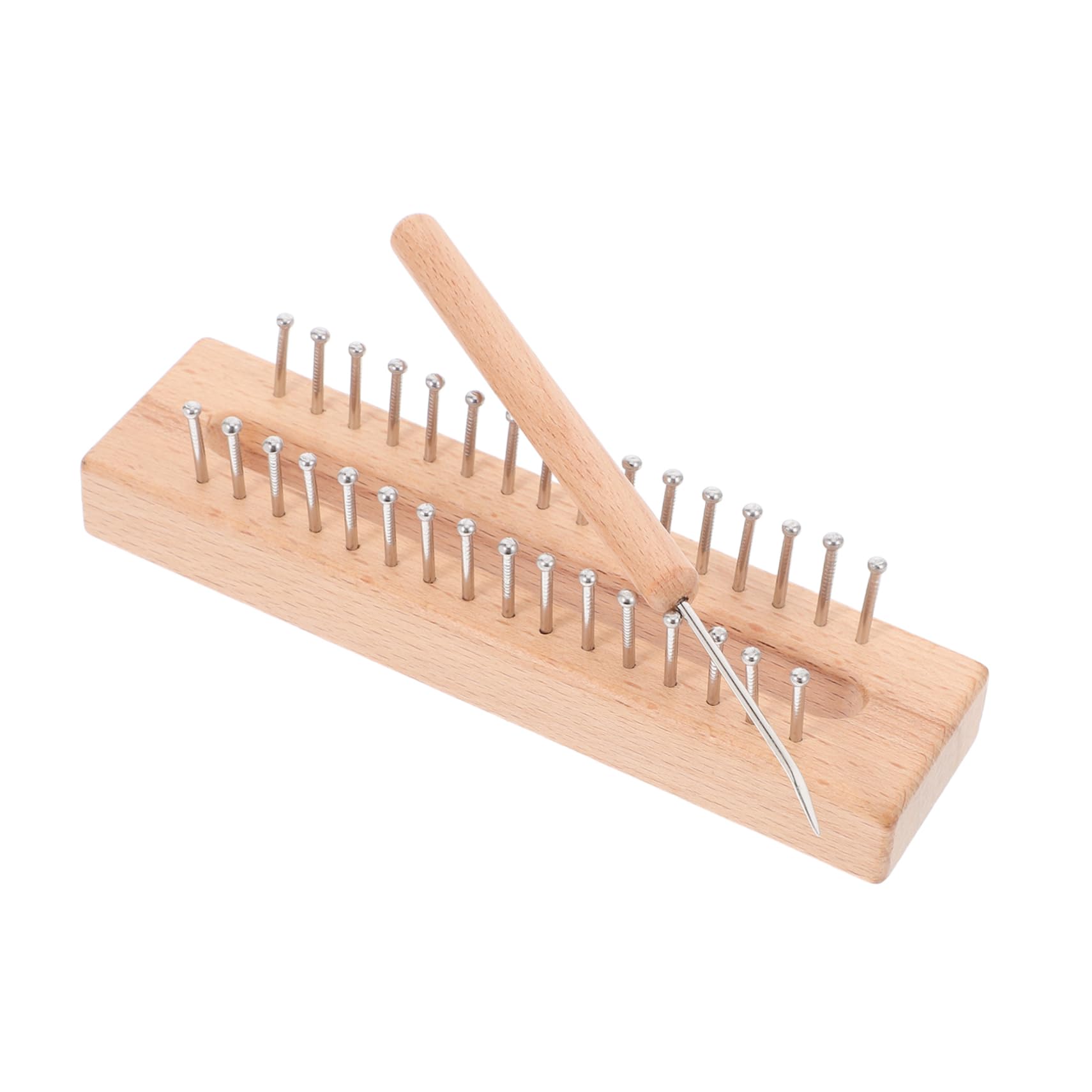 DOITOOL Scarf Weaving Kit Solid Wood Scarf Loom Weaving Hook Yarn Hooks Enhance Hand-Making Skills