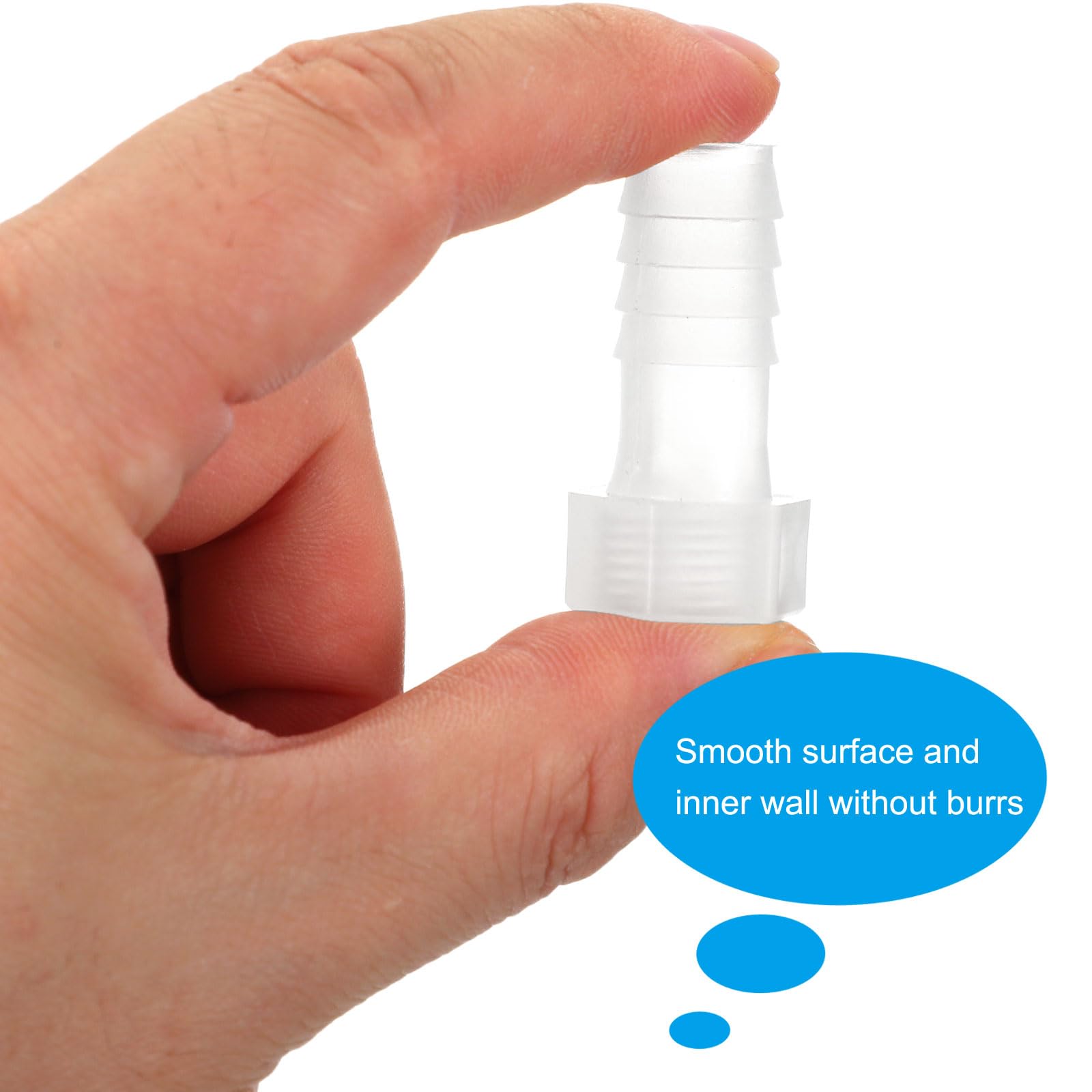 PATIKIL Raccordi per Tubo Flessibile in Plastica 1/2" x 1/4" G Attacco