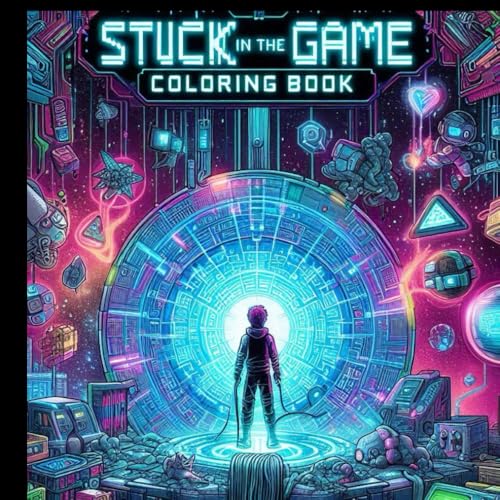 Stuck In The Game Coloring Book: A Fun and Immersive Video Game-Themed Adult Coloring Adventure: A Futuristic and Retro Gaming-I