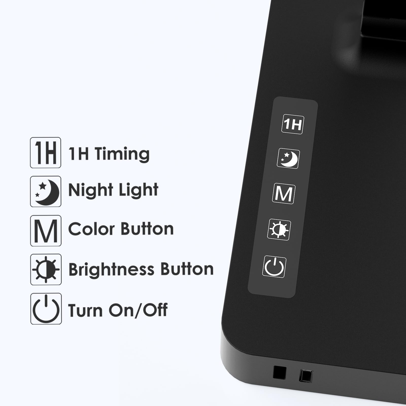 Infiway Lampa biurkowa z portem ładowania USB: lampa biurkowa LED do domowego biura - 1 x USB-A, 1 x port ładowania typu C, 2 x gniazdo zasilania AC, sterowanie dotykowe