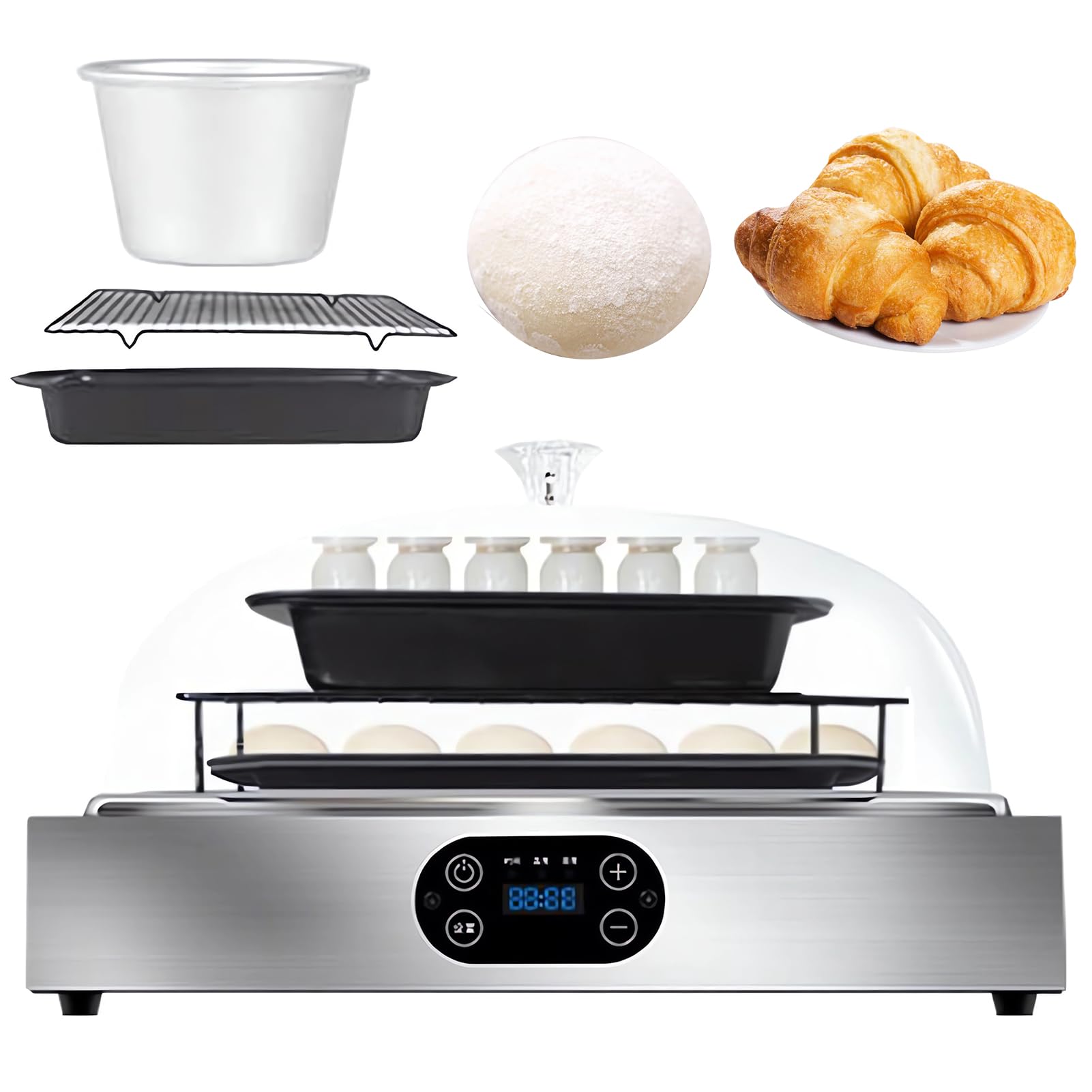 Lievitatore Pane Elettrico Con Controllo Temperatura - Scatola Fermentazione Impasto Per Casa