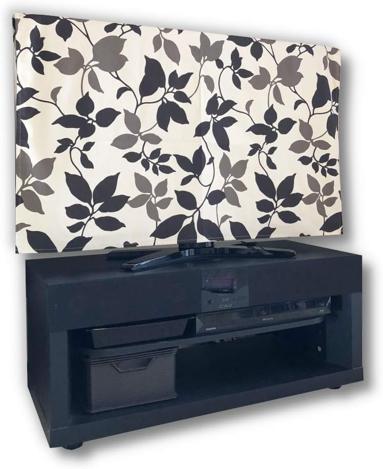 テレビカバー モニターカバー 家電カバー 目隠し おしゃれ 北欧 マルチカバー リーフ柄 幅100cm 42 57型用 最大91 オフ