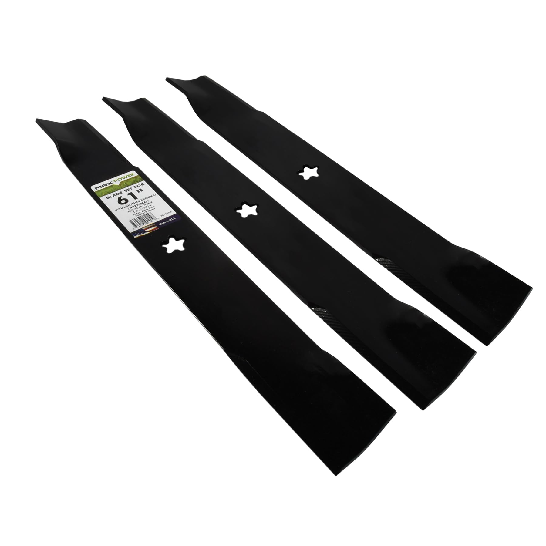 MaxPower 561746 Cuchillas para cortacésped, negro