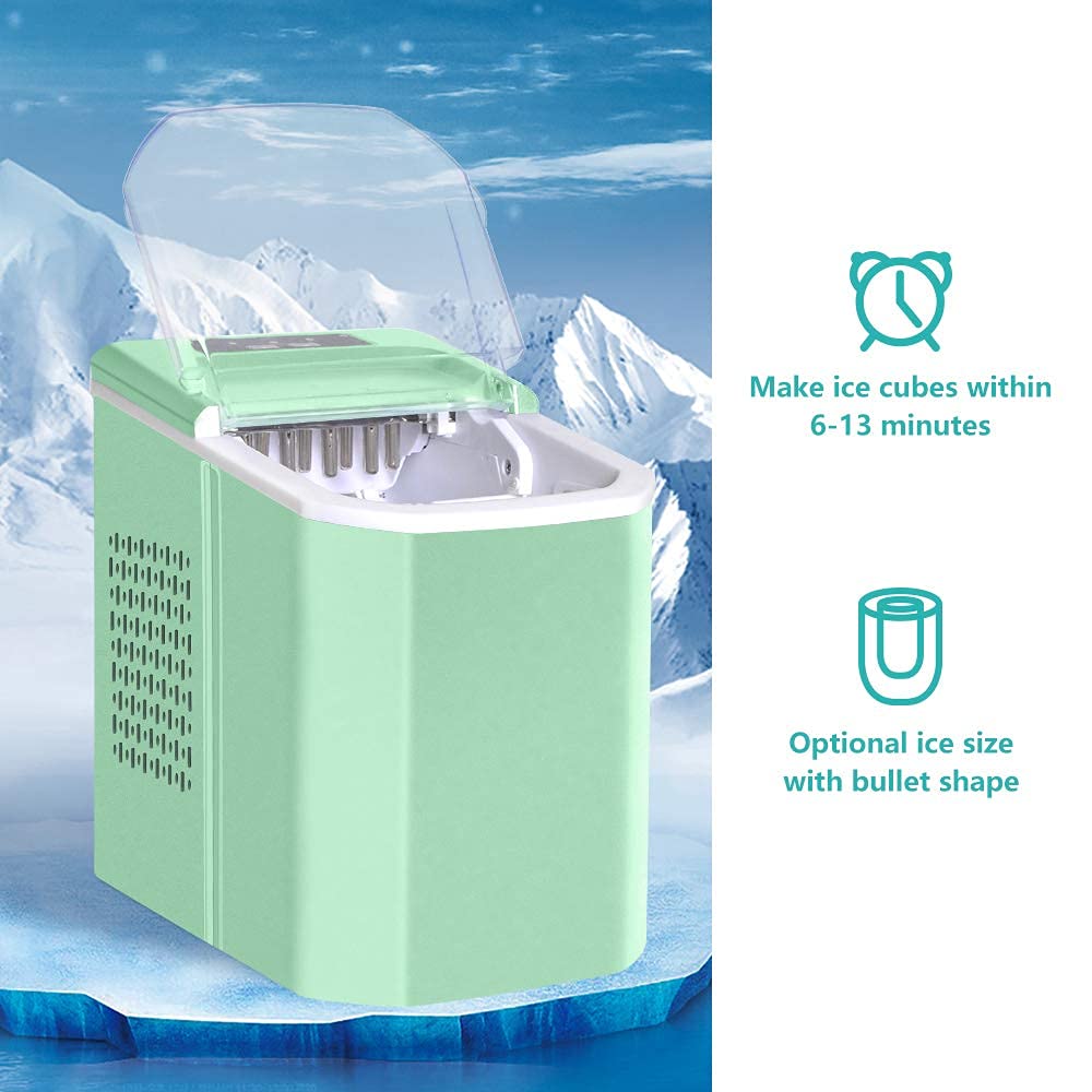 Ice Maker Electric Machine Countertop 12kg/24hrs For Home Kitchen, Portable Bullet Shape Ice Cube Making Machine on Fridge.com - View 3