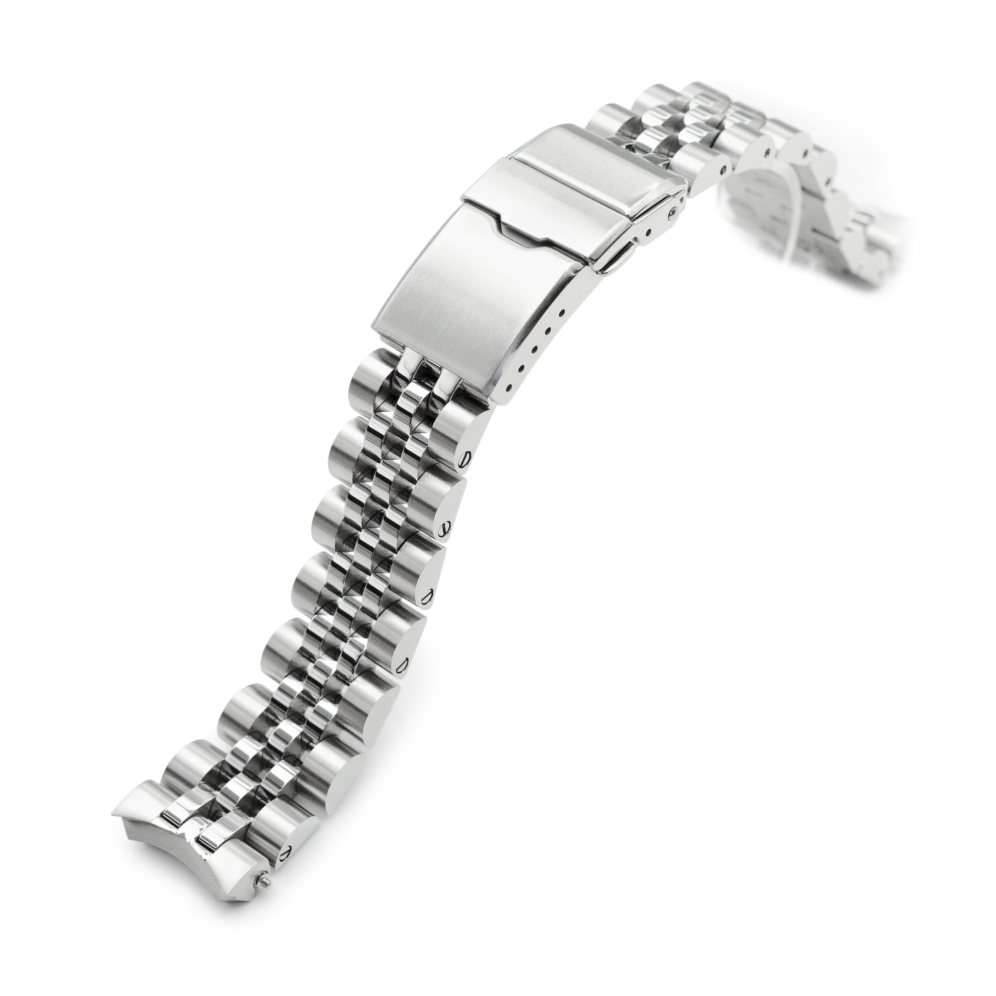 MiLTAT 20mm Stainless Steel Watch Band compatible with Seiko SPB185 SPB187, Angus-J Louis Brushed Baton Clasp