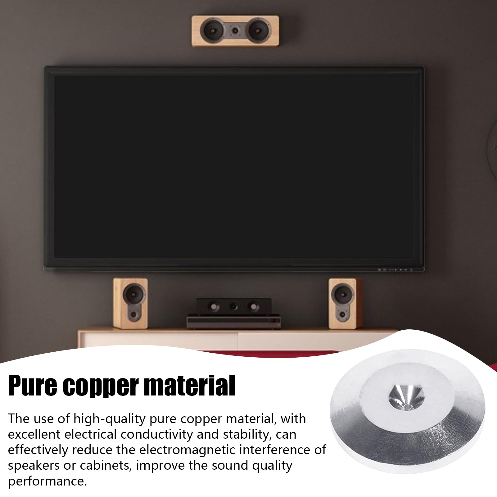 Piedini isolanti audio in rame antiscivolo per altoparlanti HiFi