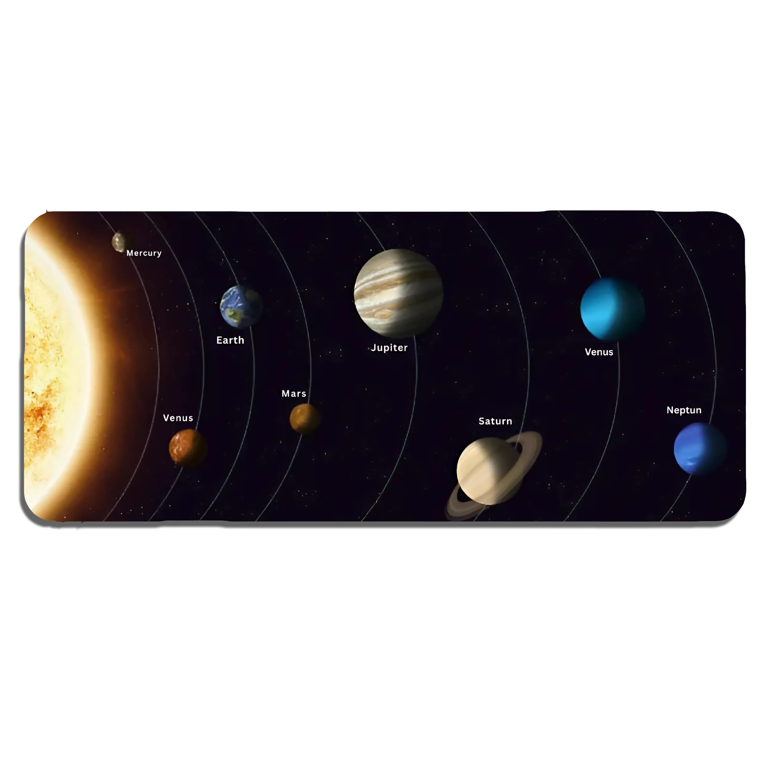 Solar System XL Extended Gaming Mouse Pad | XXL Large Desk Mat 60x30cm for Laptop & PC | Non-Slip Rubber Base, Waterproof, Durable & Smooth Surface | Office, Gaming & Study, asthetic-image-14