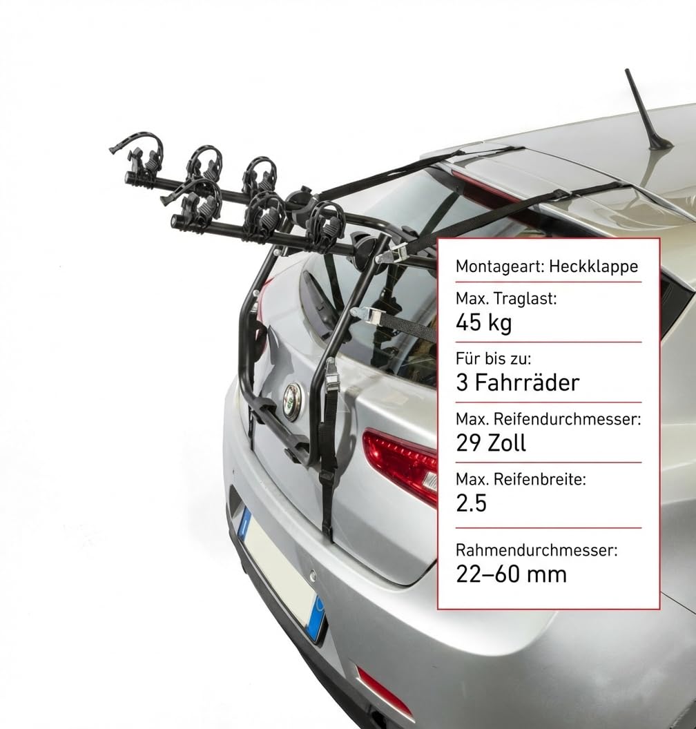 Heckträger Holiday Fahrradträger kompatibel mit Hyundai i20 I 08-12