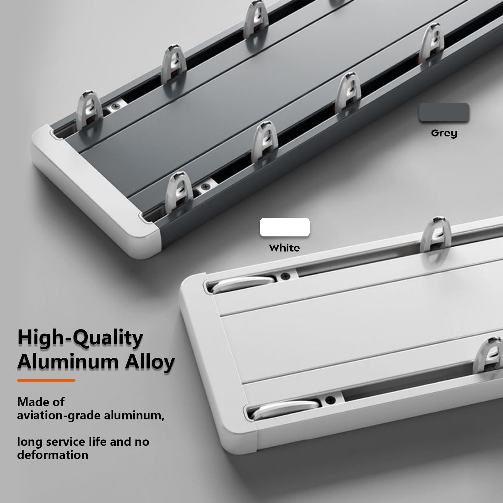 Rails de Rideaux Robustes à Double Rail, Rails de Montage au Plafond en Aluminium, pour cloison de séparation de Salon ou de Chambre, faciles à Installer (Gris, 75 cm/2,46 pi)