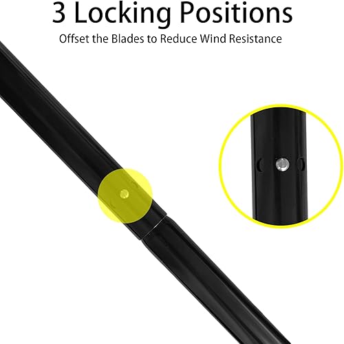 Miniatura 3 de JT-HLM Bote portátil de remo amarillo remo, kayaks, palas, eje de aluminio resistente y cuchillas de nailon de polietileno con agujeros ajustables