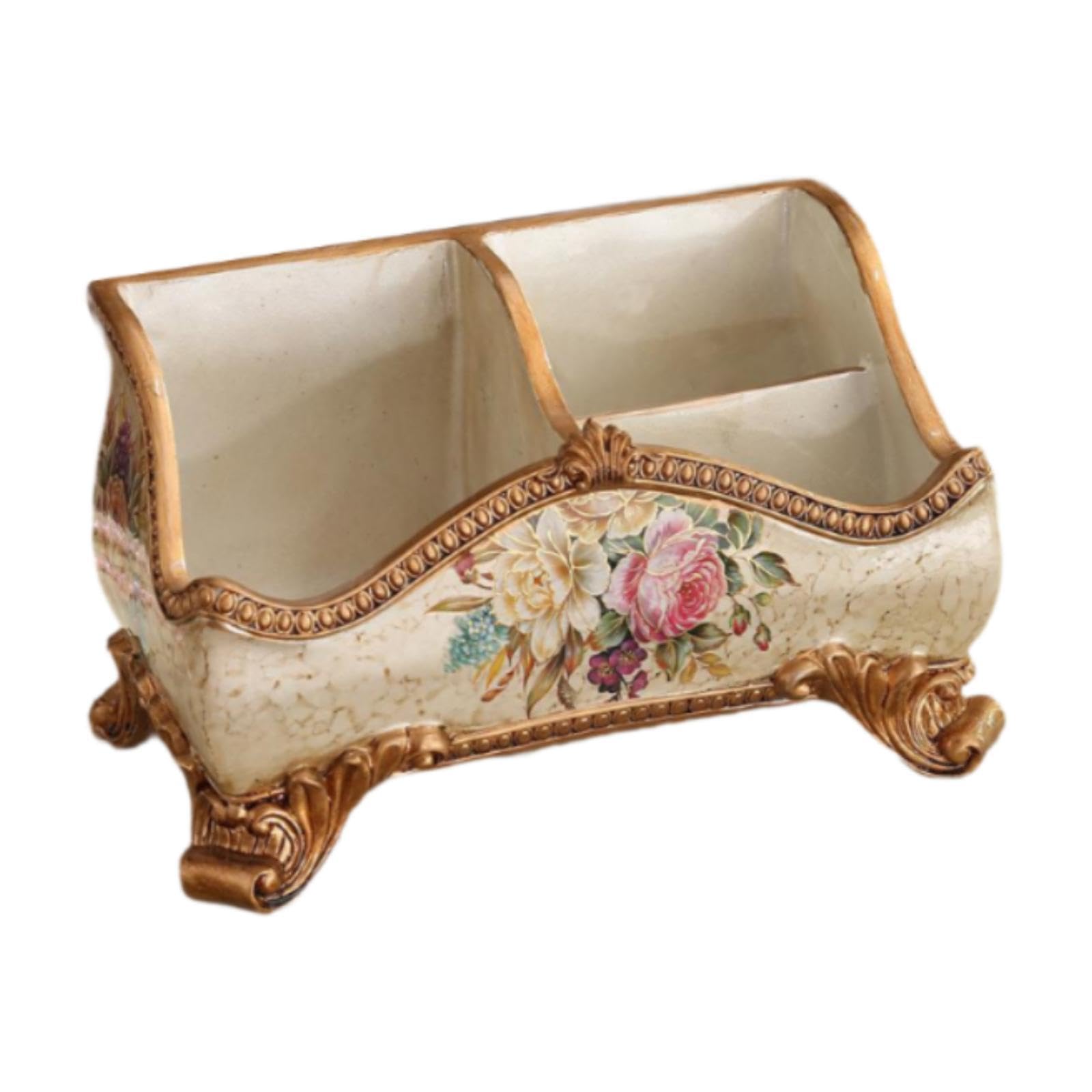 KESOTO Rangement de Bureau pour Télécommandes et Articles Divers, Champagne