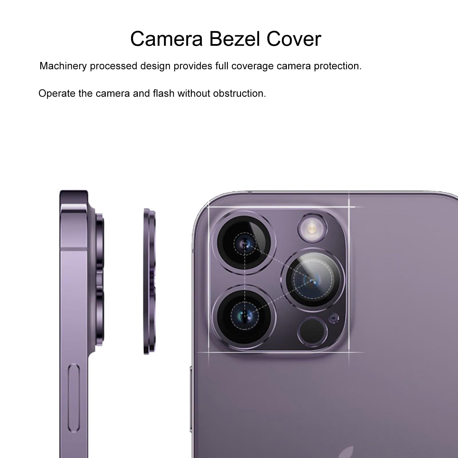 Protection Verre Trempé Pour Objectif Arrière IPhone 15, 14, 13, 12 Pro - Transparent