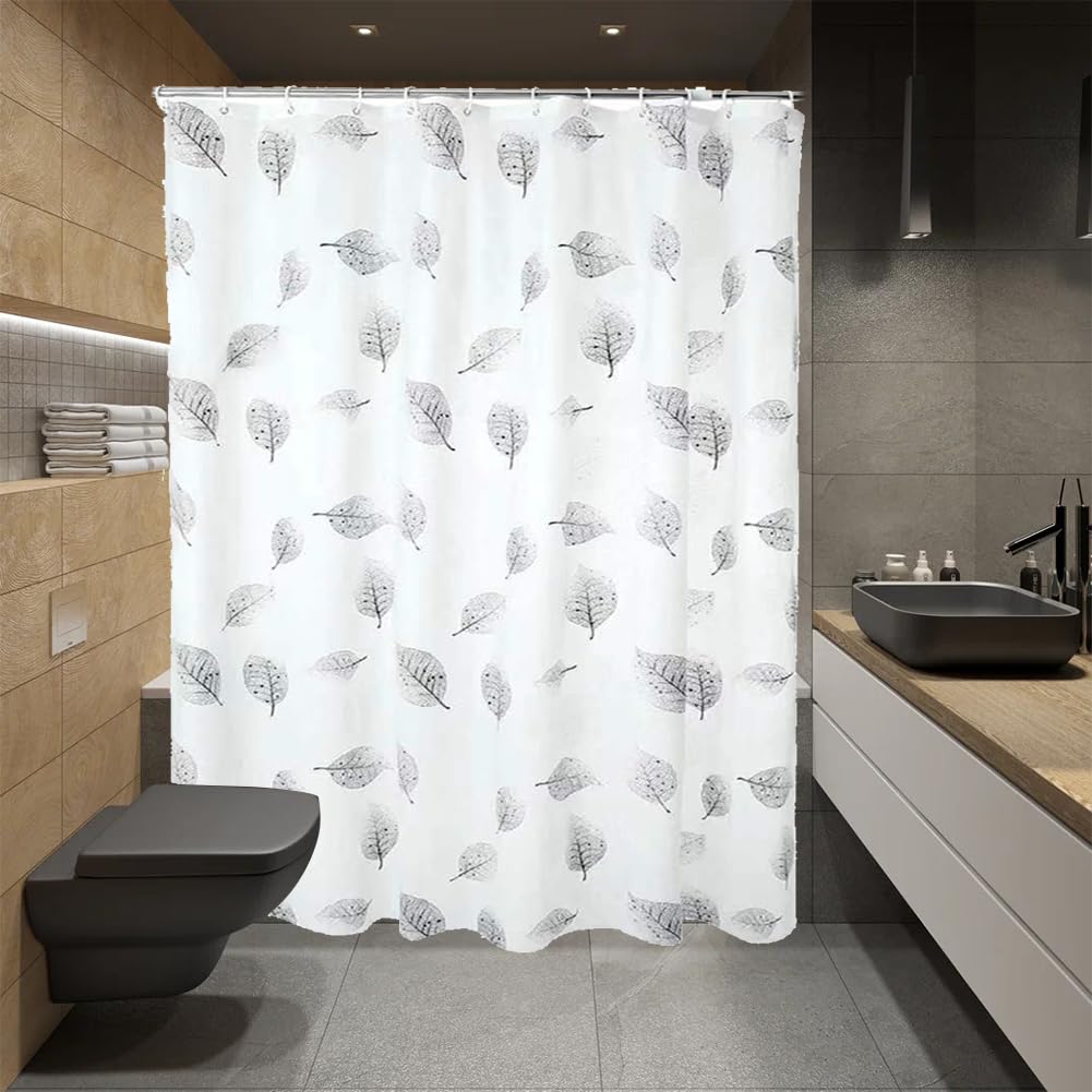 Rideau De Douche Transparent Rideau De Douche Anti Moisissure, Antibactérien, Rideaux De Douche Opaques, Base Lestée, Imperméable, 180x200 Cm, Gris - Maison Rideau Douche Noir